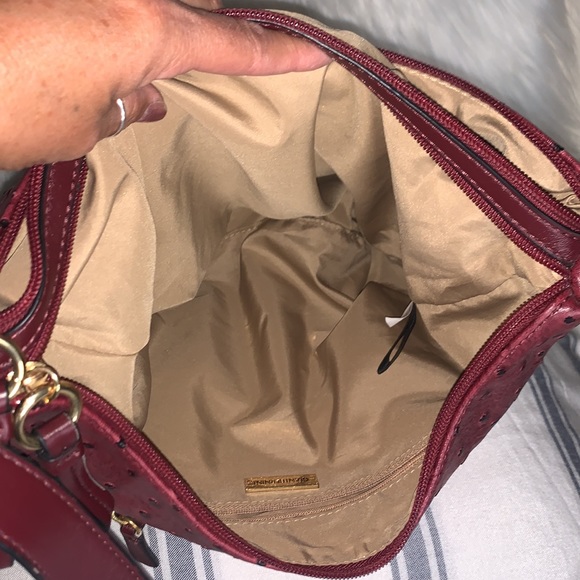 GIANI BERNINI OSTRICH SATCHEL BAG - Picture 7 of 12